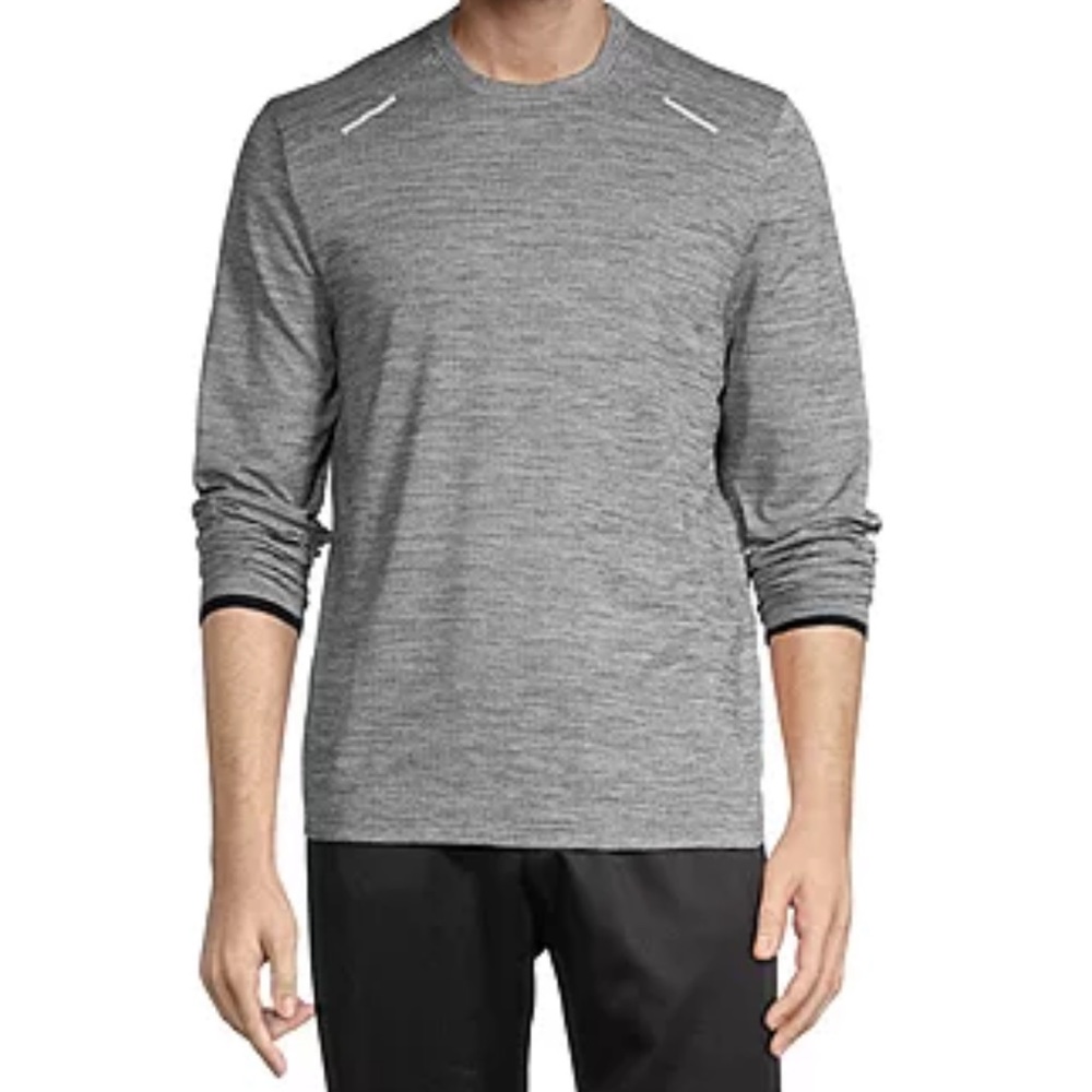 Xersion Men’s Crewneck Long-sleeve Waffle Sweatshirt Subtle Blue